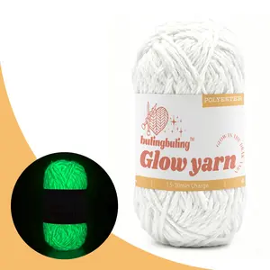 Glow in the dark Yarn, Single Pack 50g/1.76oz, 55m, Ideal for DIY Art, Knitting, Crochet, Handicrafts, Perfect for Creative Projects