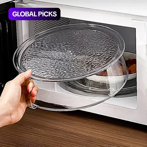 Multifunctional Microwave Splatter Cover, Heat Resistant 200°C, 360° Splash Proof, Food Insulator, Durable Plastic, Easy-to-Clean and Sturdy, Kitchen Essential Gadget, Kitchen Accessory #GLOBAL PICKS