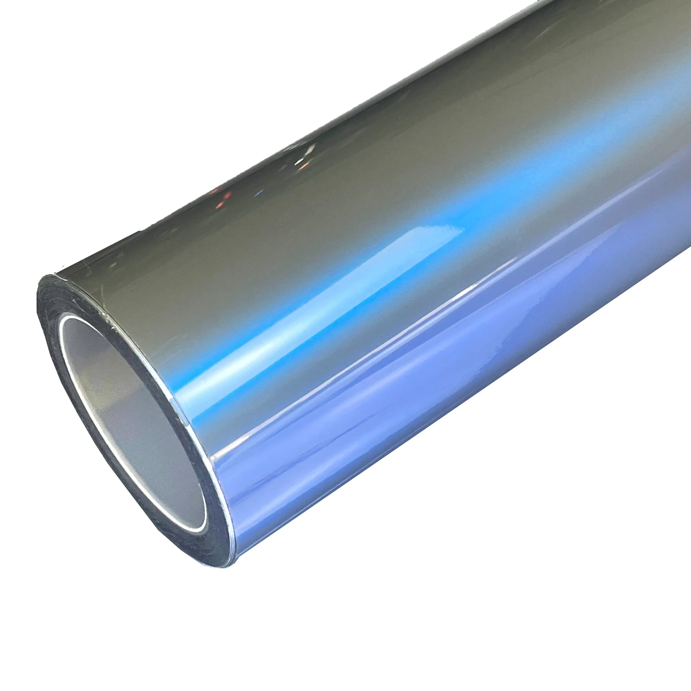 Premium PET Ultra Glossy Magic Dreamy Candy Metallic Vinyl Wrap Film Chameleon Grey to Blue With Air Release Self Adhesive Car Motorcycle DIY Decal Sticker