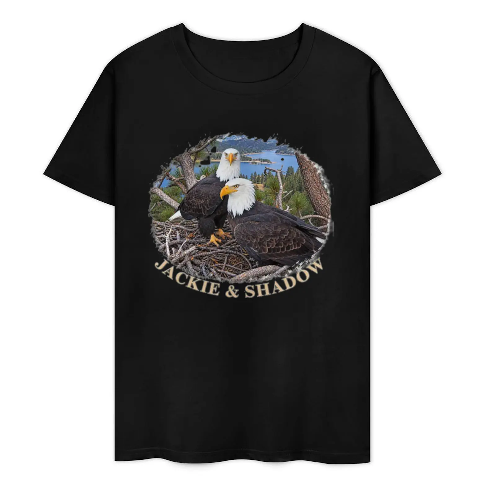 Jackie & Shadow Friends of Big Bear Valley 2 Sided Comfort Colors Tee Pure Ring-Spun Cotton Fabric Casual Crew Neck Short Sleeve Soft-Washed T-Shirt Tops for Women for Men