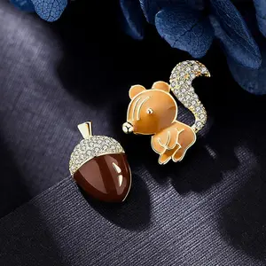 Stylish And Shiny, These Easy Christmas-Themed Earrings Feature a Personalized Squirrel And Nut Design, Making Them a Versatile Cartoon Accessory Perfect for Birthdays, Christmas, Or Anniversaries