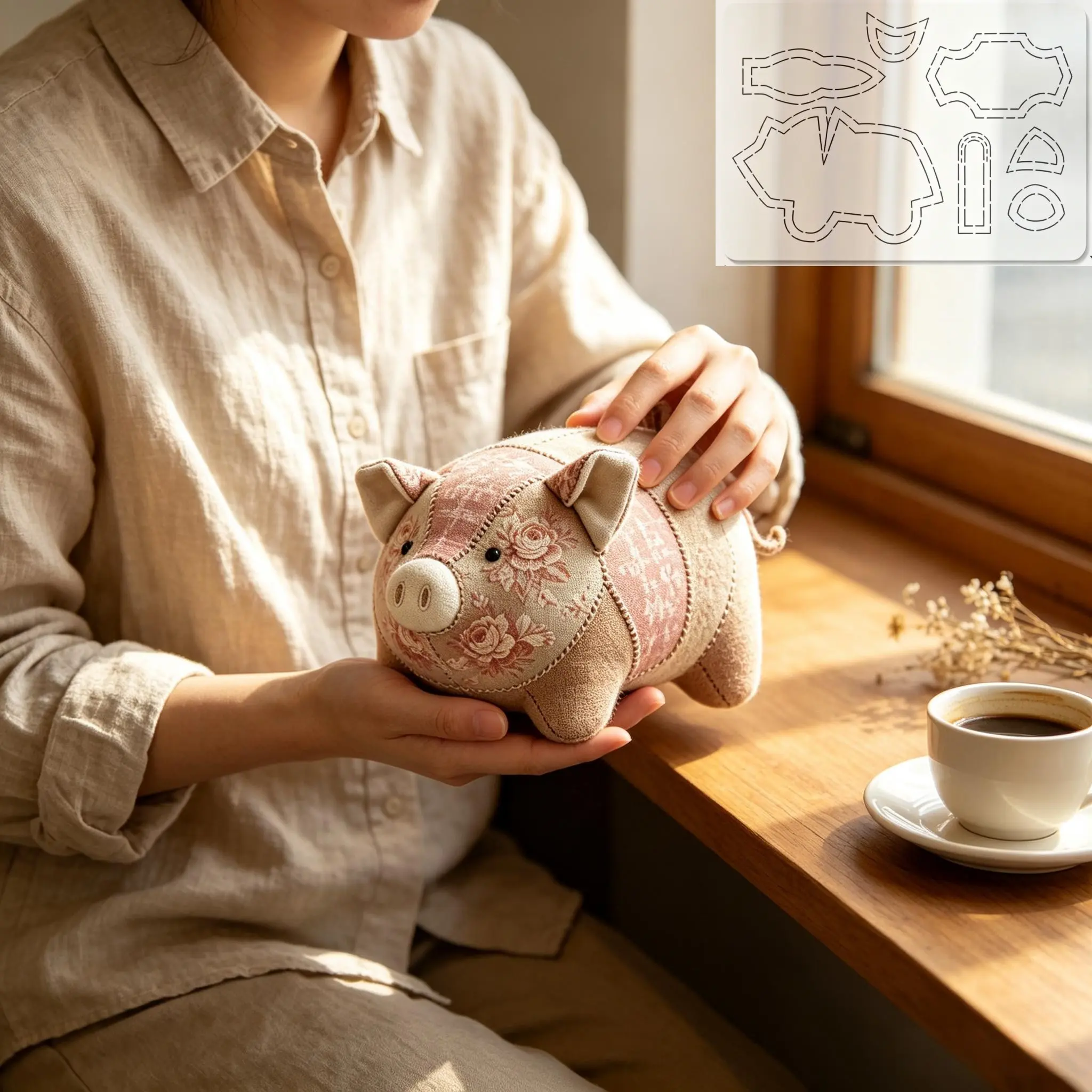 Reusable Pet Sewing Pattern Template, DIY Plush Toy Tool, Creative Patchwork Kit, Ideal for Sewing Enthusiasts and Handmade Gifts