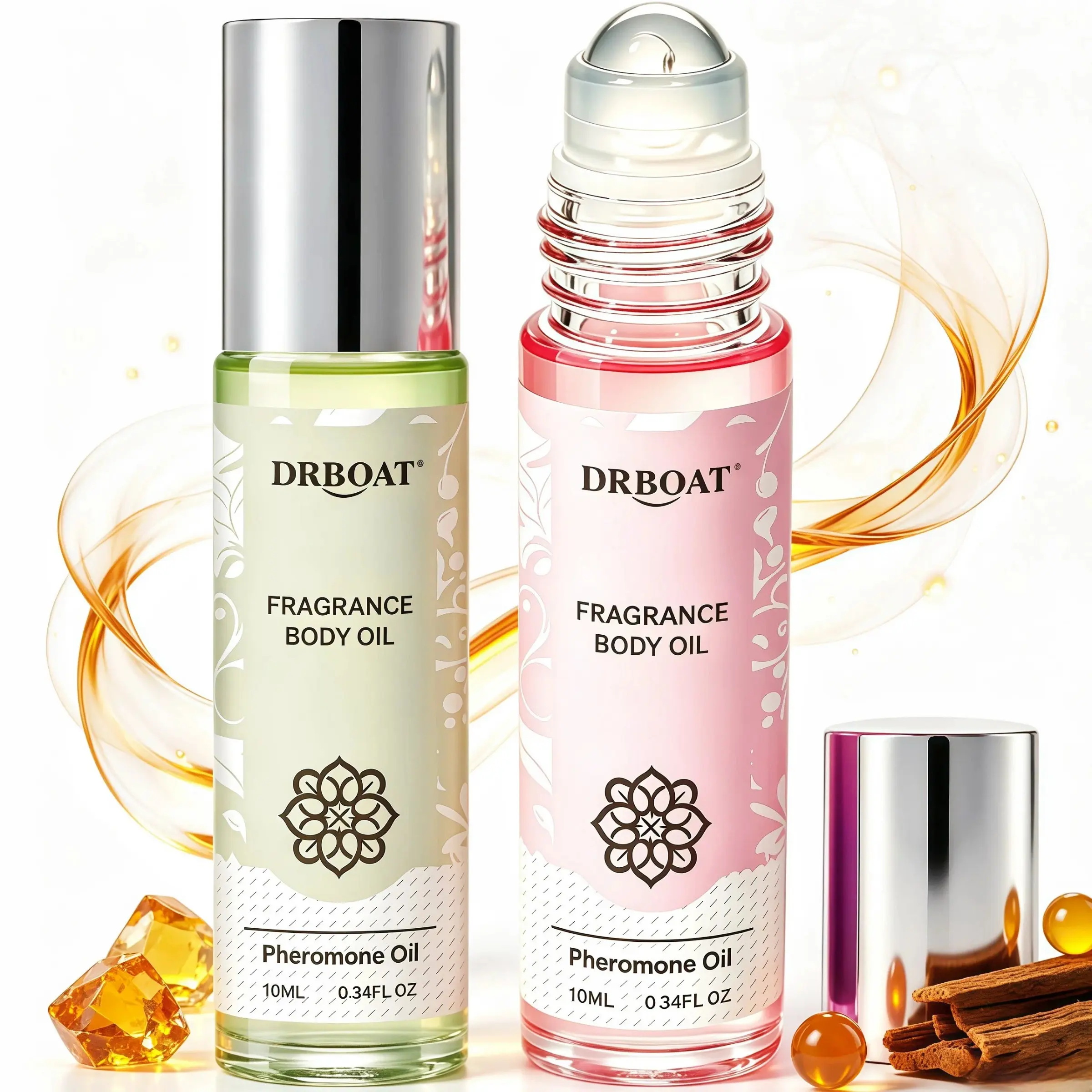 Seductive Charm Pheromone Oil - 10ML Roll-On Perfume Oil, Fine Fragrance Oil, Woody and Amber Notes, for Men & Women, Daily Use, Travel Friendly
