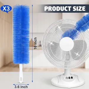 3/5 PCS  Fan cleaning brush, dust removal brush, cleaning brush, bendable microfiber head, reusable dust collector, washable, suitable for ceiling fan blades-YY1