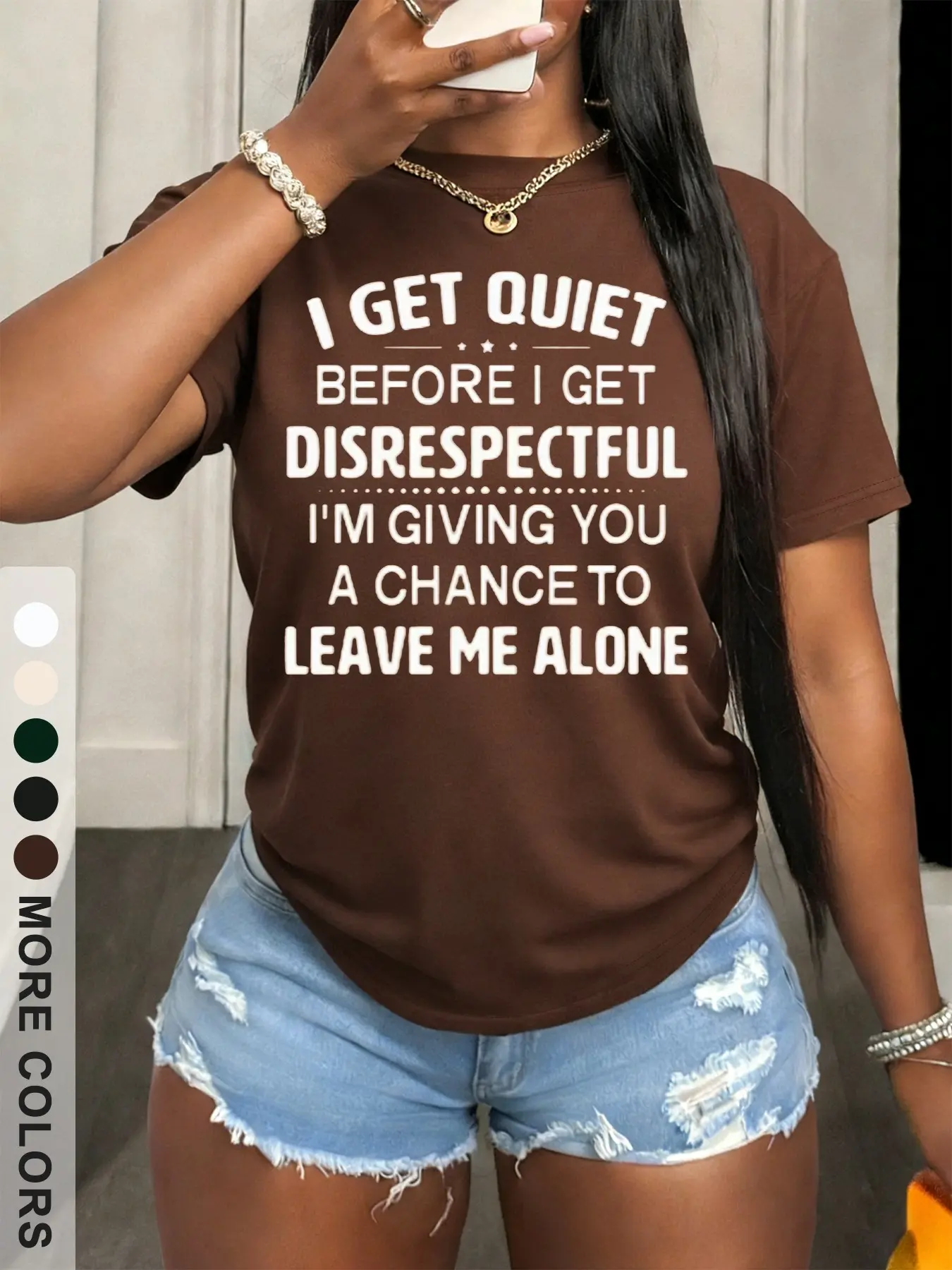 Women's Short Sleeve Slogan Print T-Shirt, Casual Tee, Street Style, Streetwear, Four Seasons Wear, Social Gatherings