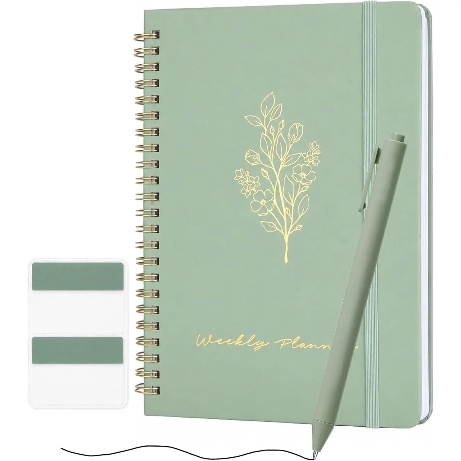 Undated Weekly Planner, 5.7"x8.3", 52-Week Office Notebook with Planner Accessories