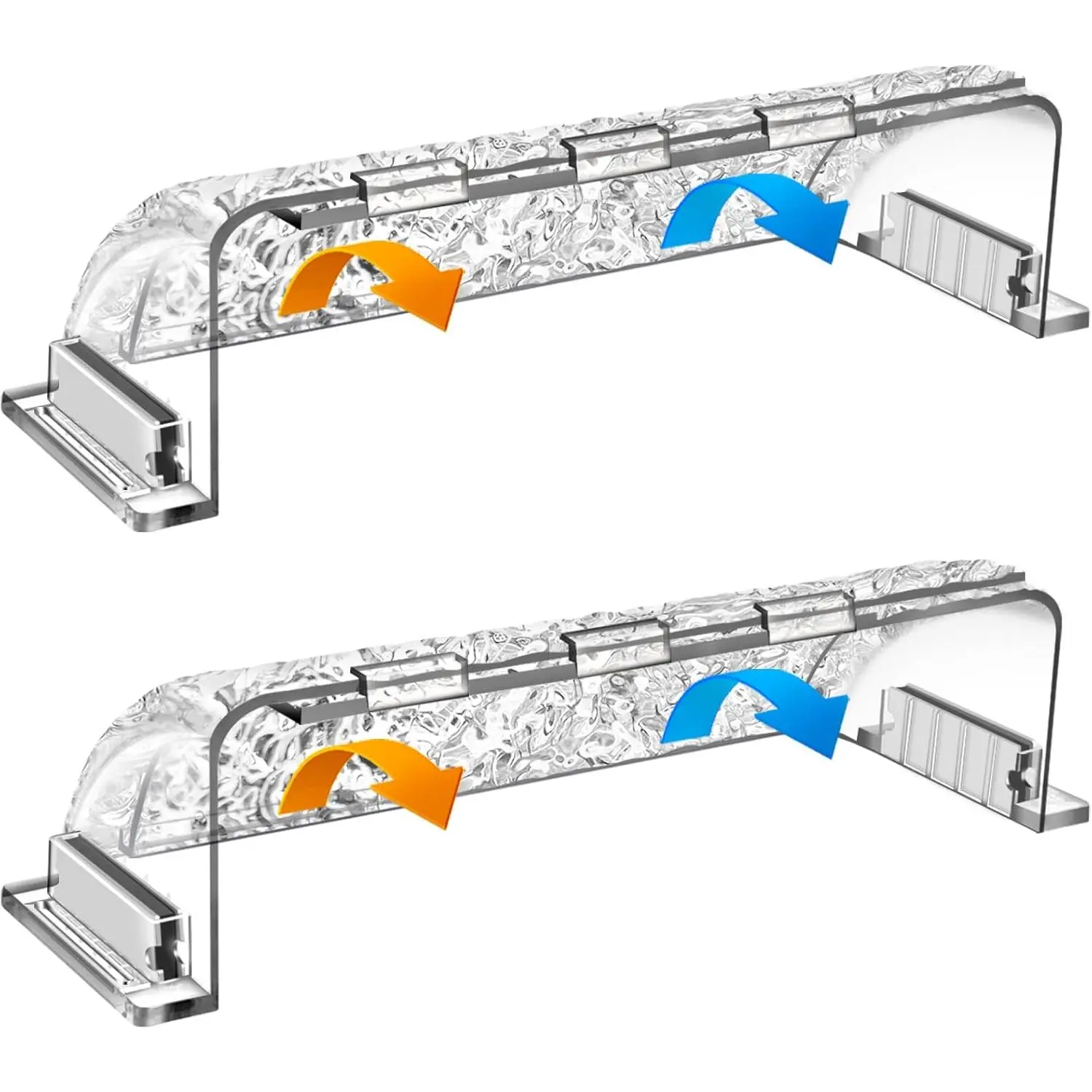 Magnetic Air & Heat Deflectors, 9"-15.5" Adjustable Vent Deflector for Sidewall, Ceiling Registers and Floor Vents (2 Pack)