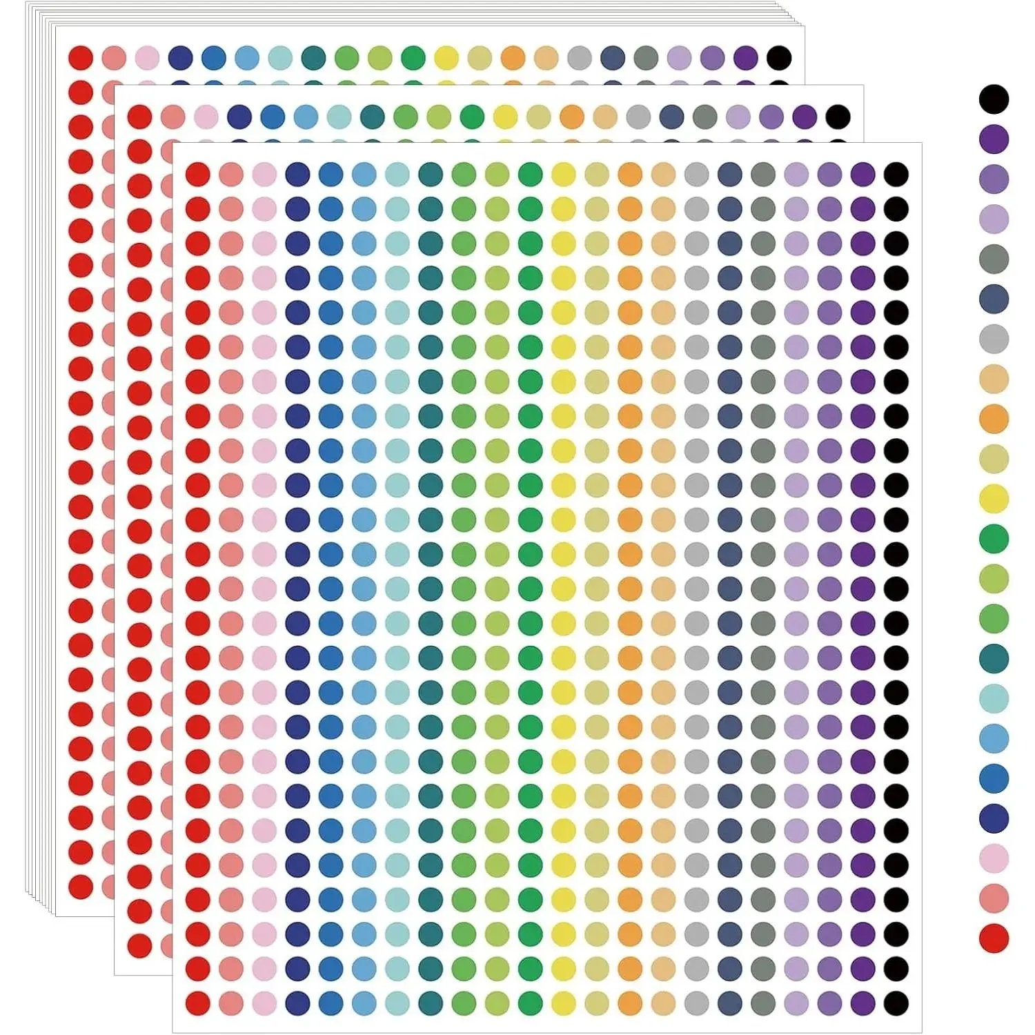 6600 PCS Small Dot Stickers 0.25" Mini Circle Stickers | Suitable for color coding/crafts/covering point, strong adhesion, recommended for writing with oil-based markers