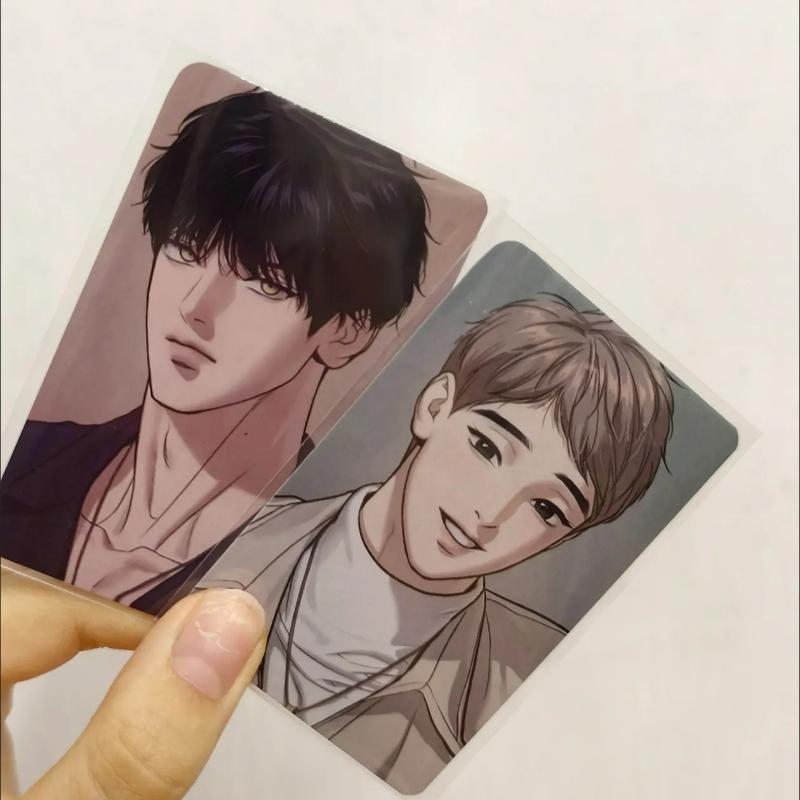 2 Pcs/Set NEW BL Manhwa Lomo Card Dong-gyun,Alex Comic Characters 3 Inches HD Photocard Postcard Friends Cosplay Gift