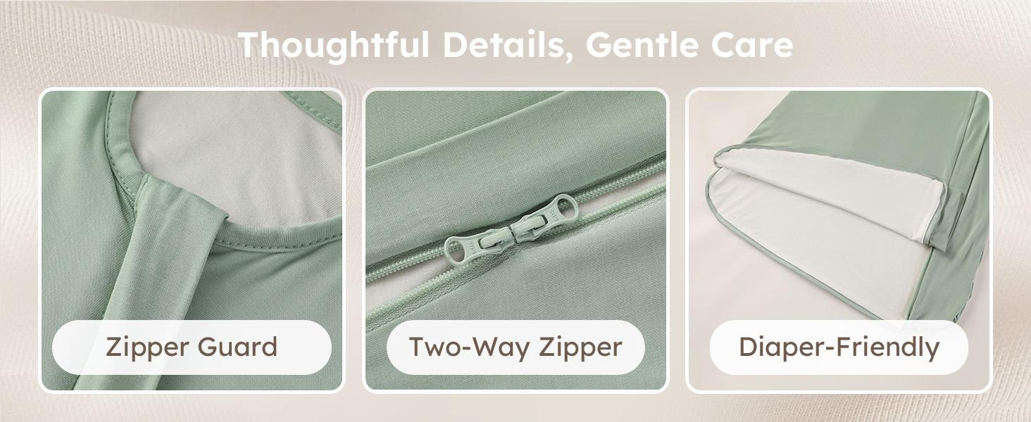 Yoofoss Rayon Made from Bamboo Baby Sleep Sack 6-12 Months TOG 1.0 Baby Wearable Blanket, Super Soft Infant Toddler Sleeping Sack 2-Way Zipper