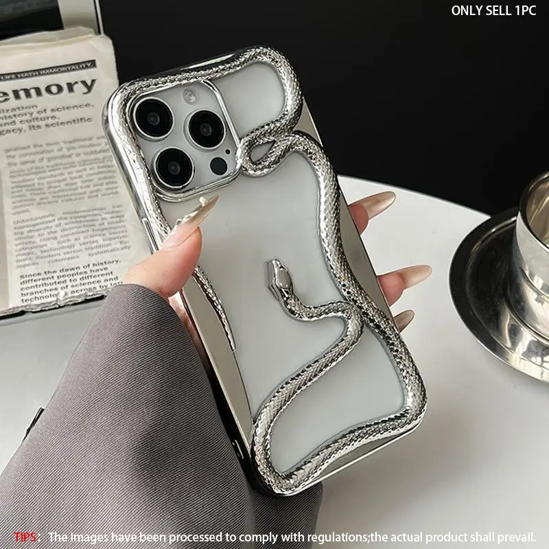 Snake Design Phone Case, Shockproof Phone Protective Cover, TPU Smartphone Casing, Phone Accessory Compatible with iPhone 17Pro Max 17Air 16 Pro Max 15 Pro 14 Plus 13 12 11 Pro Max