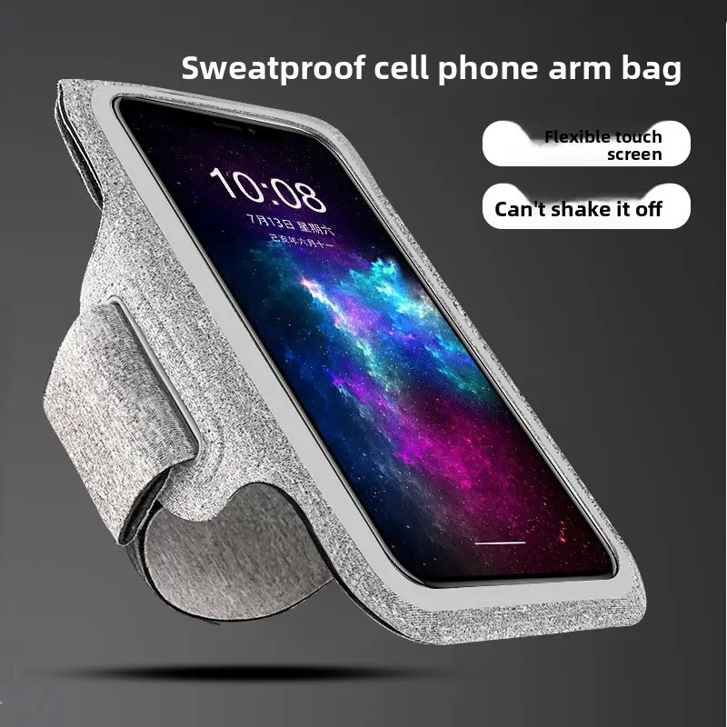 Unisex 7-Inch Sweatproof Sports Armband - Universal Cell Phone Arm Sleeve Wrist Bag for Running, Gym, Outdoor Fitness