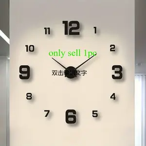 Warm column Nordic-style living room wall clock, creative clock decoration, simple decorative clock, silent wall-mounted clock, creative clock for living room and bedroom walls (the luminous model only lights up in dark environments)