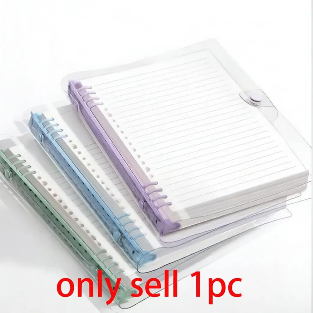 A5 Grid Spiral Notebook Journal with Tear-Off Pages, 60 Pages, Removable Coil, Transparent Cover, Ideal for Notes and Sketches, Journals for Writing