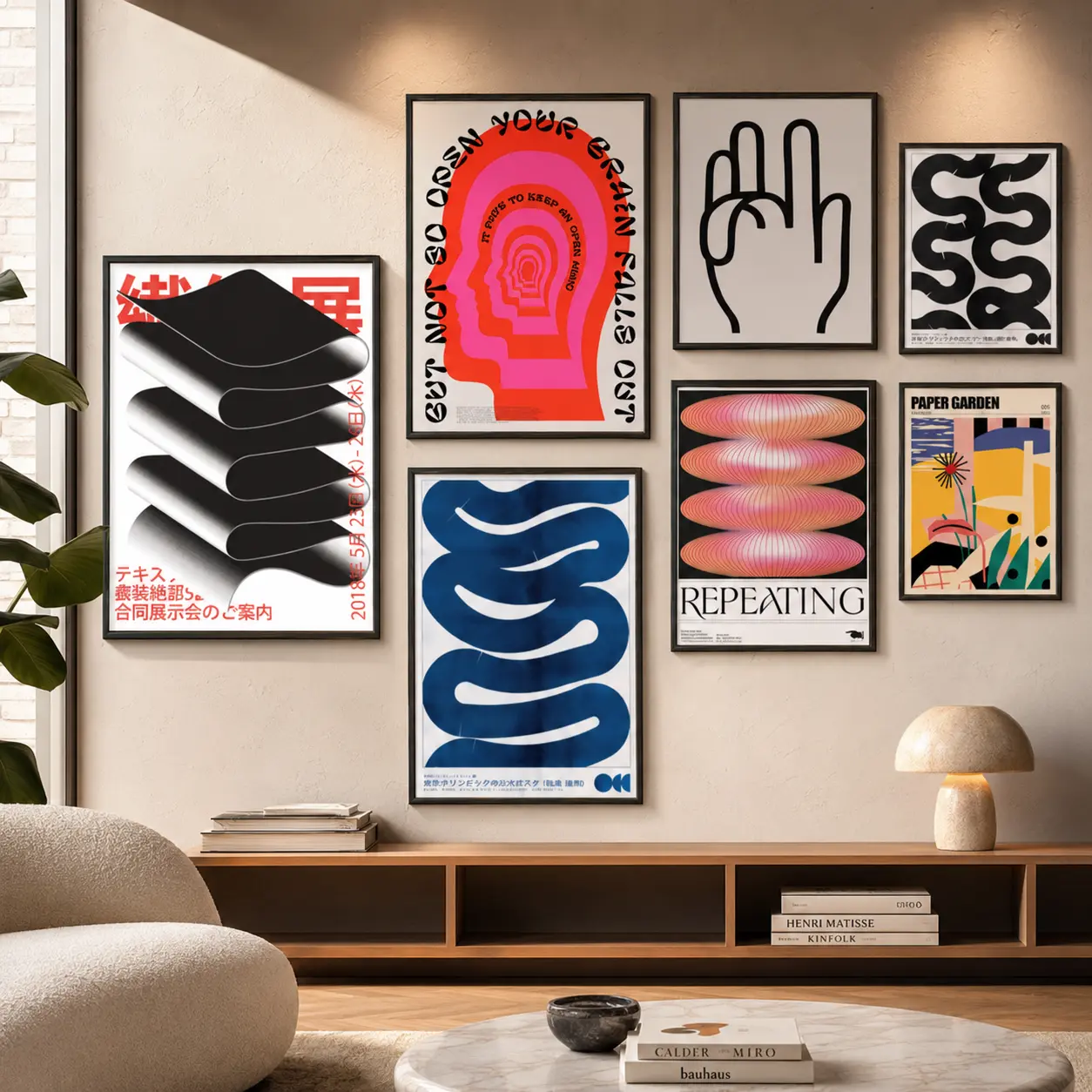 Japanese Vintage Blue Waves Canvas Poster | Abstract Wall Art for Bedroom, Living Room & Home Decor