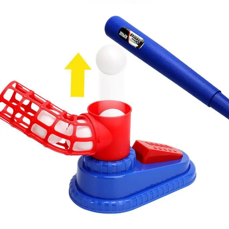 Adjustable Automatic Baseball Pitching Machine Set - Backyard Outdoor Toy for Boys, Birthday Gift (Included Baseball Ball)