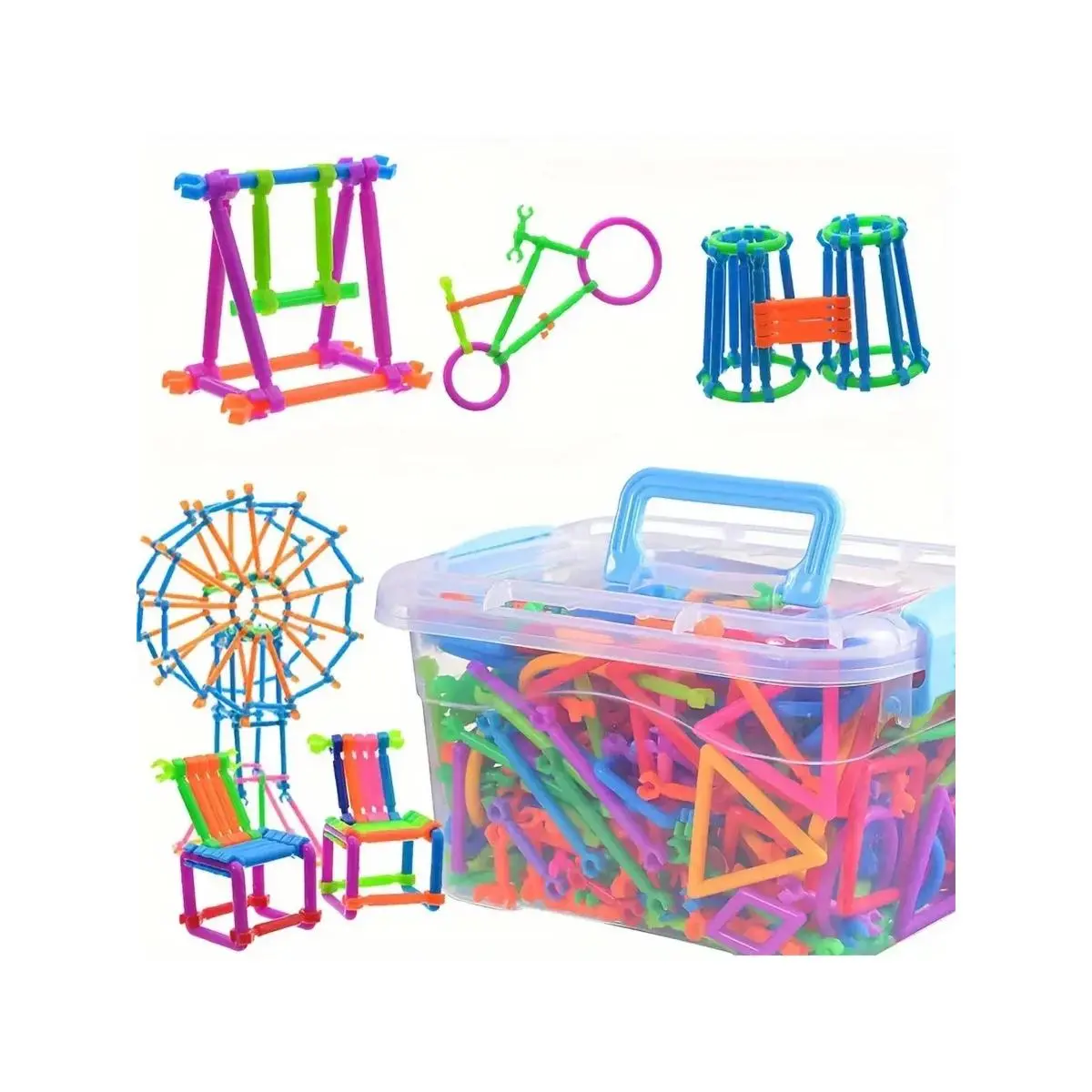 100/200pcs STEM Magic Wand Building Blocks Set - Teens Constructive Toy, Inspiring Imagination, Engineering Kit, Multicolor Shapes, Perfect Gift For Birthday, Holiday, Back To School