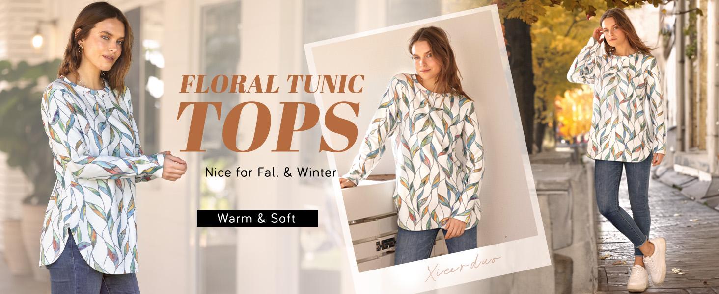 Wiholl Womens Long Sleeve Round Neck Shirts Side Split Basic Loose Tunic Tops Casual 2025 Crewneck Womenswear SpringStatements