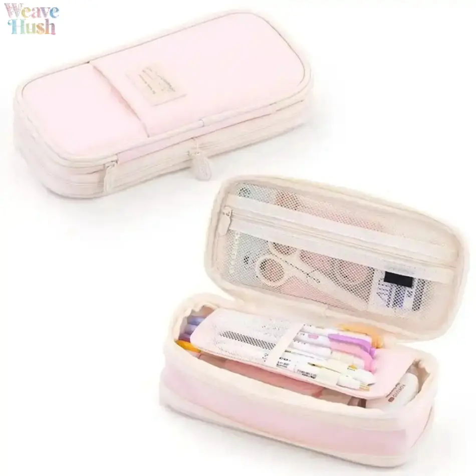 Large Capacity Pencil Case for Teen Girls, Trendy Gradient Portable Pouch, Great Gift for Back to School Shopping