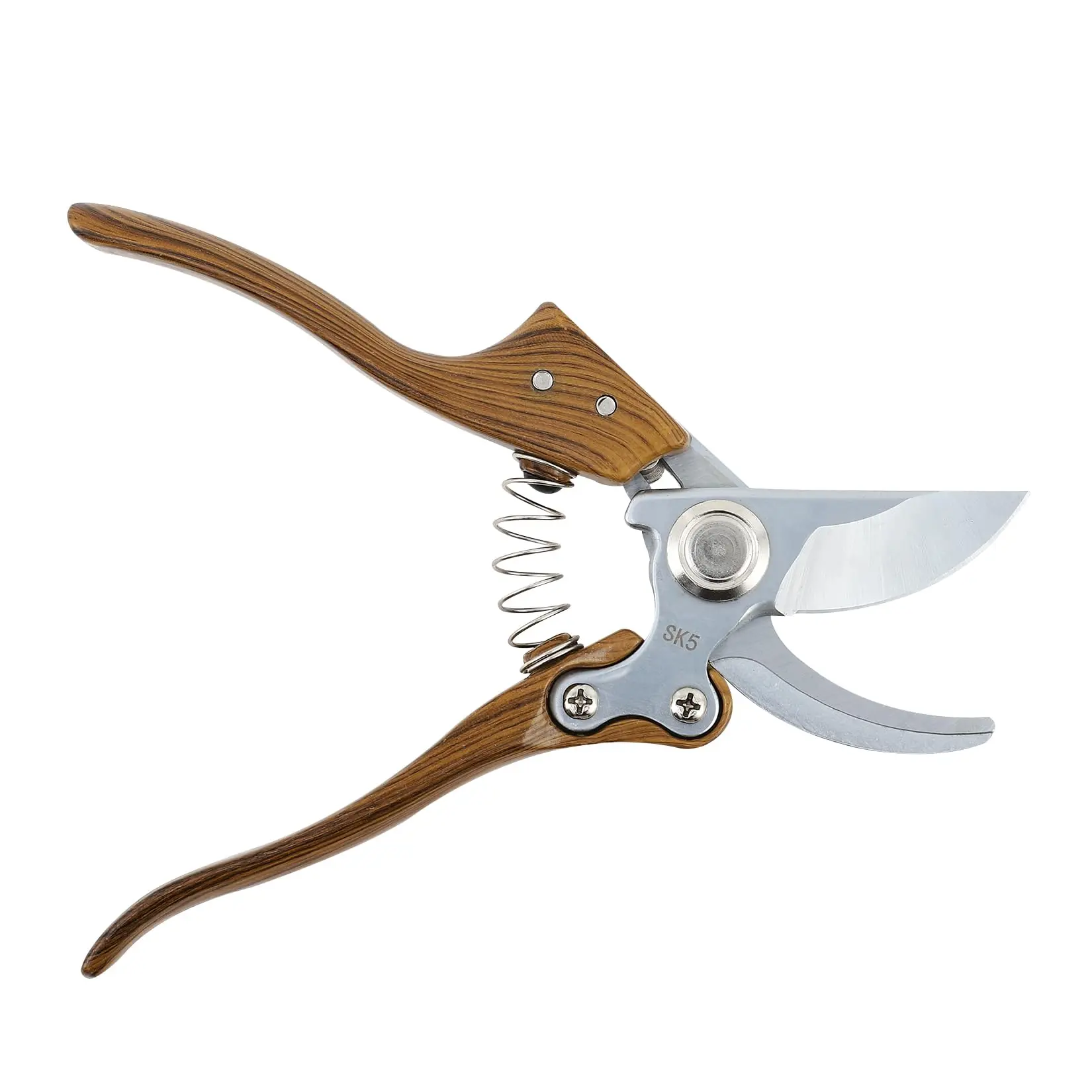 Garvee Pruning Shears for Gardening, Trimming Scissors Wood-Grain Aluminum Handle Garden Shears, Heavy Duty Garden Shears Secateurs Wooden Handle Garden Scissors Pruners Tools