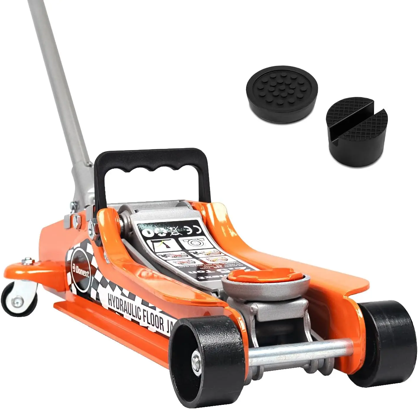 2.5-Ton Heavy-Duty Steel Low Profile Hydraulic Racing Floor Jack with Single Piston Lift Pump, Lifting Range 3-3/8" - 14-15/16"
