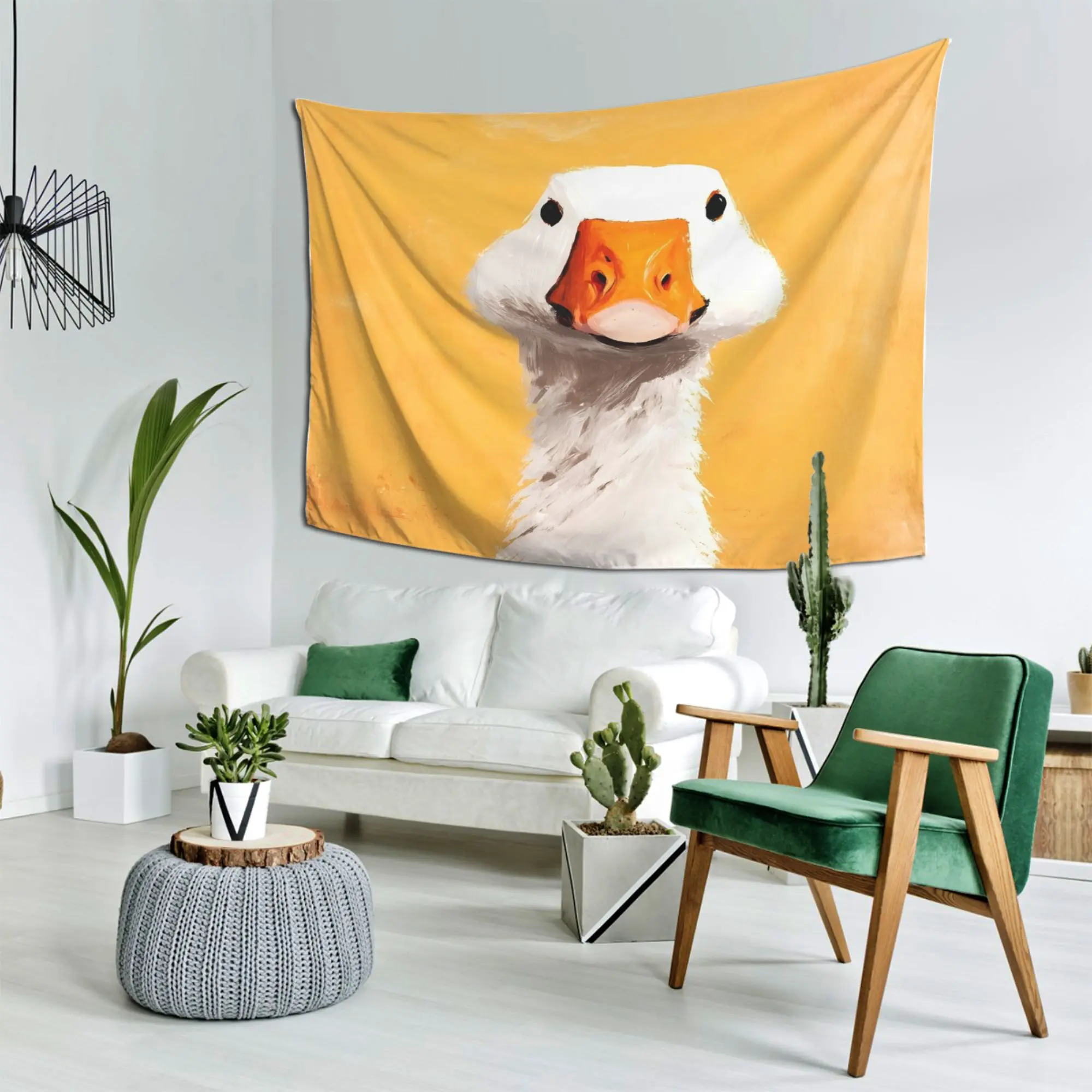 Cute Duck-Style Minimalist Tapestry, Aesthetic Enthusiasts’ Ideal Bedroom Decor, Perfect Holiday & Housewarming Gift for Living Rooms, Offices, Home Wall Accents