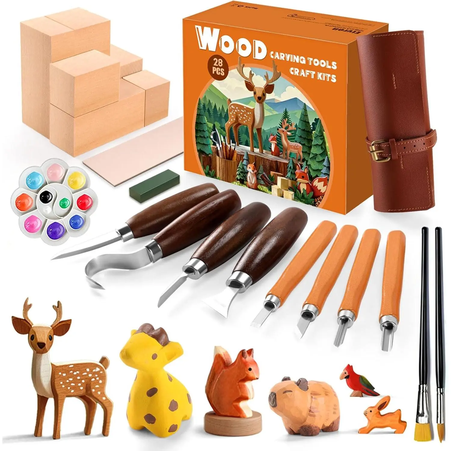 Carving Kit for Beginners - Whittling Kit with  Blocks for  |  Carving Tools for Beginners - Hobbies for Women and Men - Arts and Crafts for Adults -  for Girls and Boys