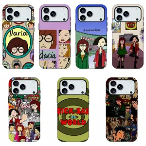 Retro Daria MTV Cartoon Phone Case,  designer Case ,Vintage Animated Character Trendy Shell,90s Sarcastic Teen Aesthetic Protective Case for iPhone11 12 13 14 15 16 17 pro max and Samsung S23-S26 .Perfect for Her/Him Girly Phone Caseslovely stylish gift