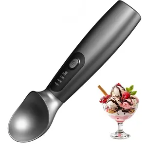 Electric Heated Ice Cream Scoop, Quick Heating Level 3 (120°f/140°f/160°f), Ideal for Hard Ice Cream, Home Use, Kitchen Tool