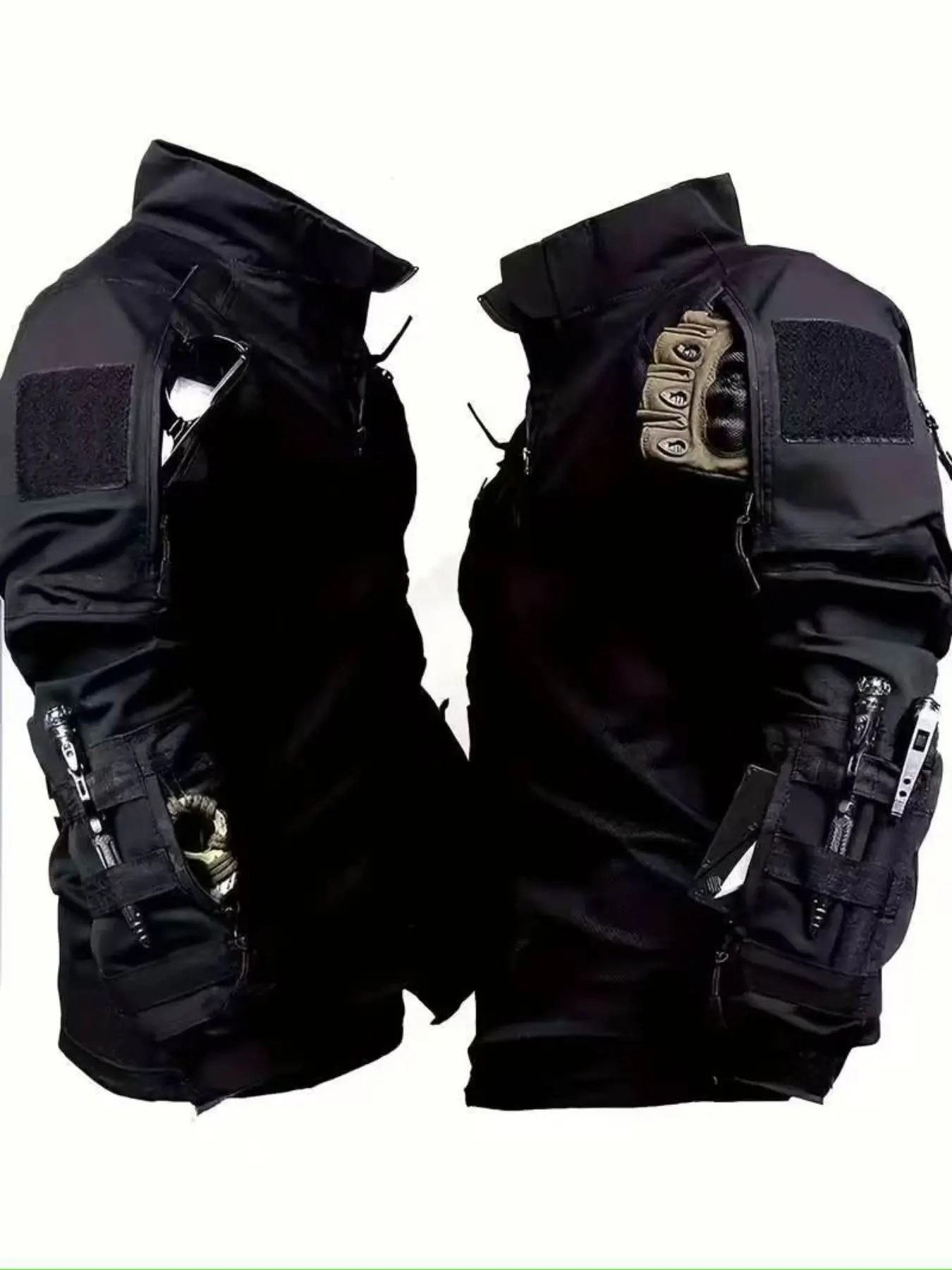 Men's Outdoor Tactical Frog Suit, Multi-Function Pockets, Long Sleeve Stand Collar Shirt, Outdoor Wear, Durable Breathable Fabric, Ideal for Hiking, Camping, Gift, Outdoor Clothing
