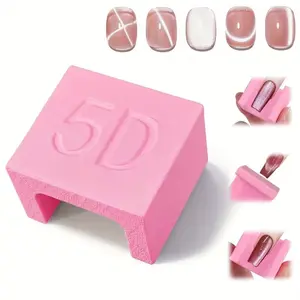 5D Nail Magnet Tool for Cat Eye Gel Polish, Non-Slip Finger Stand, Strong Magnet Nail Art Manicure Tool for Home & Salon Use