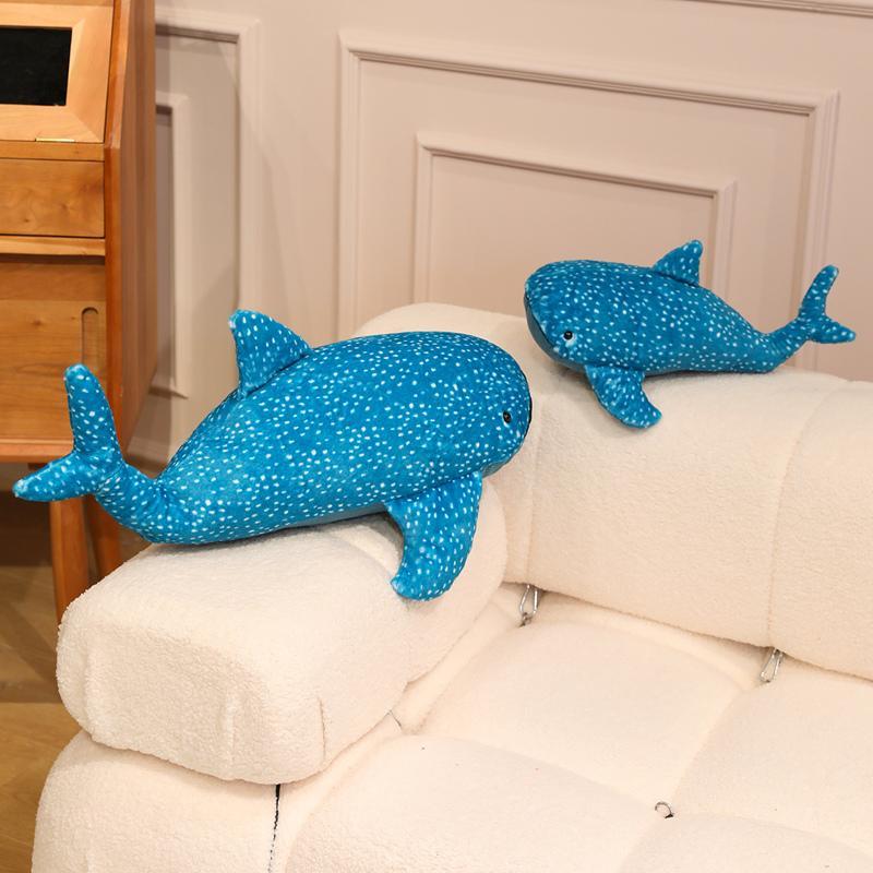 New Cute Animal Plush Doll Whale Shark Anime Stuffed Soft Cushion Pillow Soothing Plush Toy Room Decoration Custom Festival Gift