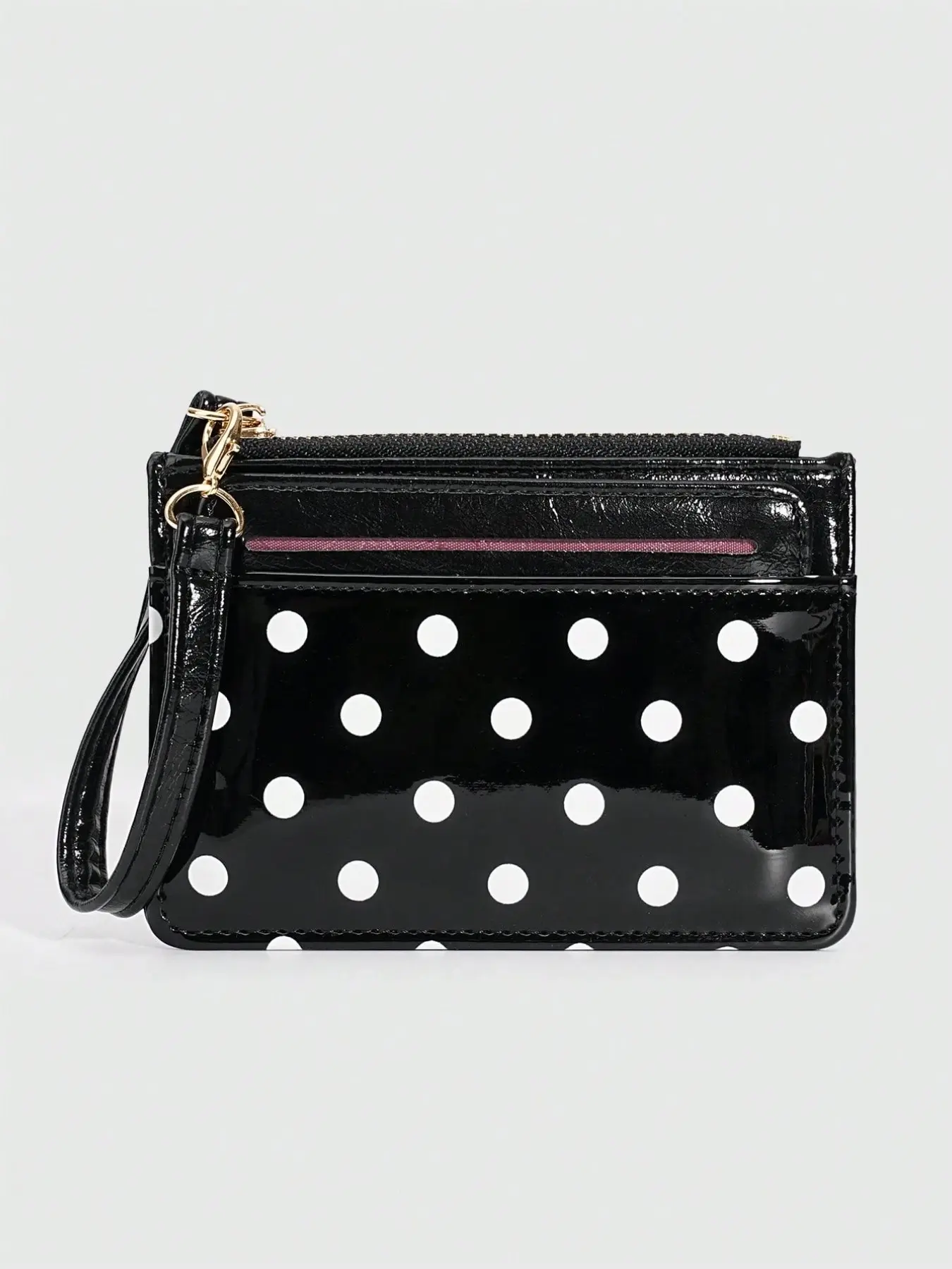 1Pc Y2K Polka Dot Mini Coin Purse, Fashion PU Small Wallet, Kawaii Style Card Holder, ID Document Storage Bag, Detachable Multi-Layer Slim Polka Dot Card Organizer, Fashionable Wallet
