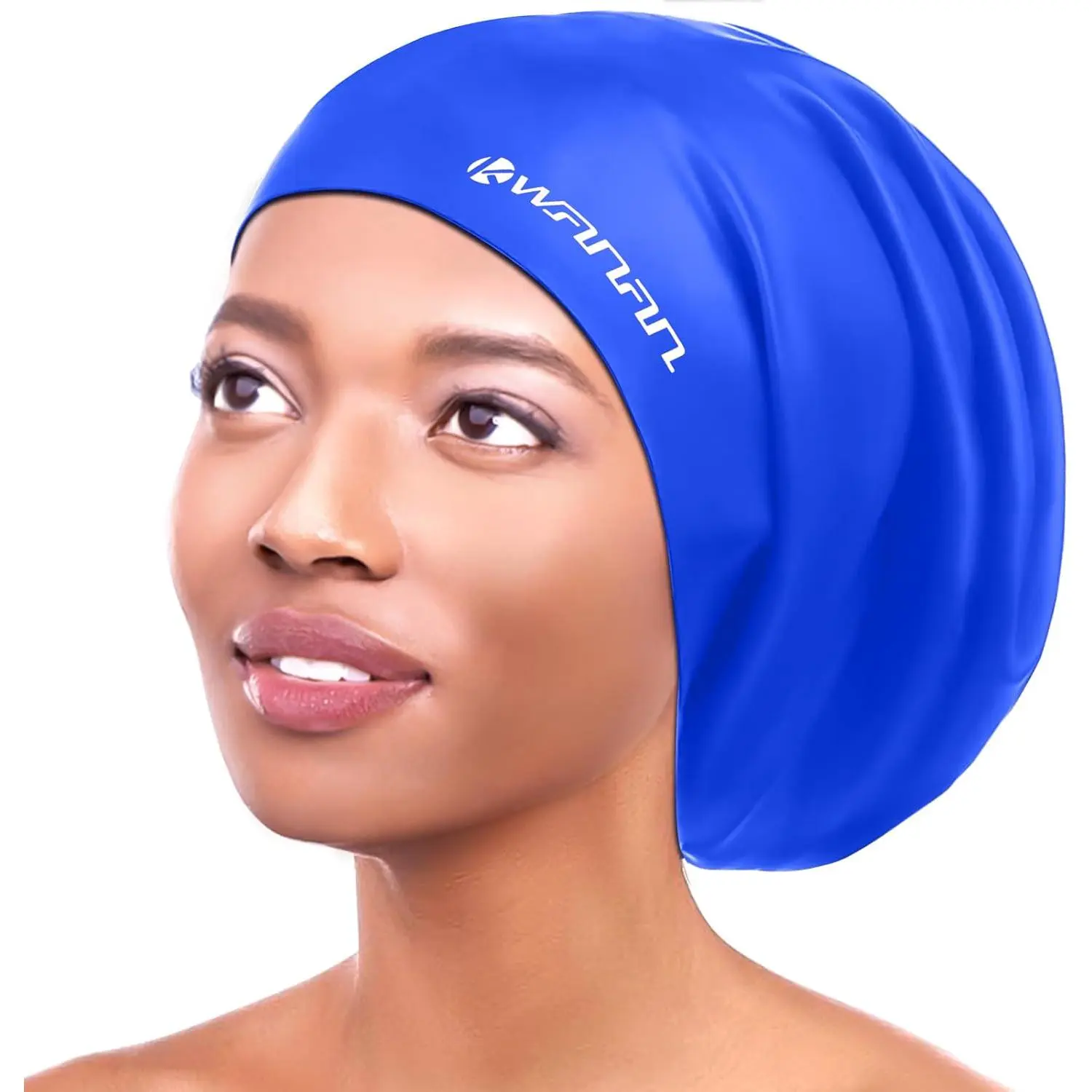 Extra Large Silicone Swim Cap for Long Hair Protective Styles–Waterproof Swimming Cap for Men Women with Dreadlocks, Weaves, Extensions, Braids, Curls, Afros–Keep Hair Dry