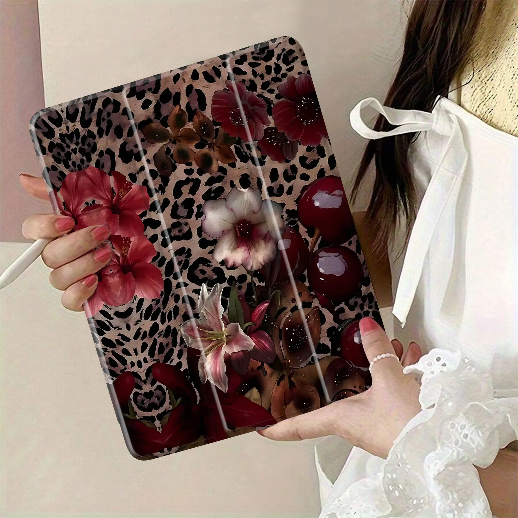 TPU Tablet Cover with Panda Sunglasses Design, Auto Sleep/Wake Function, Stylish iPad-Series Accessory, Perfect Christmas Gift for Loved Ones, Accessories, Covers