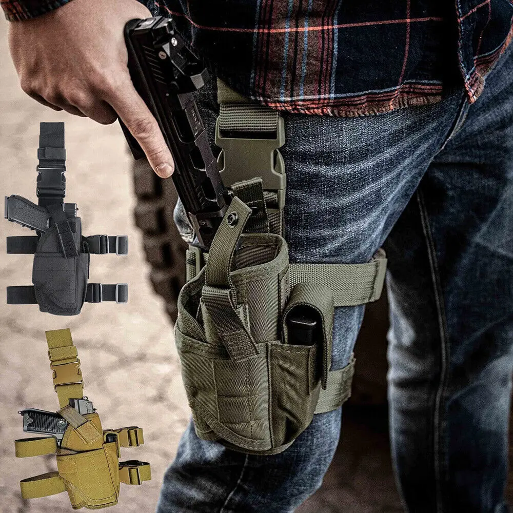 Drop Leg Holster Airsoft Universal Holster Thigh Pistol Gun Holster Tactical Leg Harness Right Hand Adjustable Gun Accessory