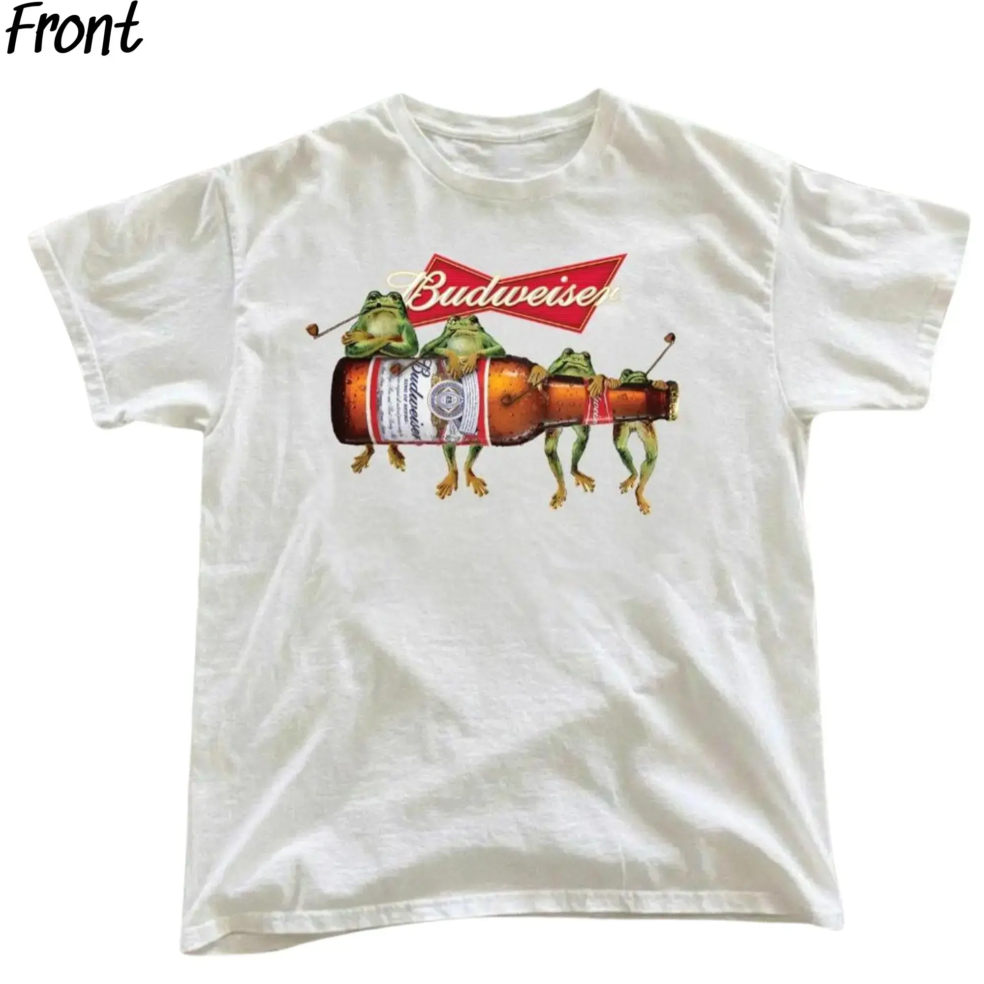 Vintage 90s Jump On Bud Commercial Graphic Tee, This Buds For You Shirt, Bud, Weis, and Er, Budweiser Beer Merch, King of Beers, Funny Drinking Shirt, Cute Mascot Merch, Perfect Gifts for Beer Lovers, 100%25 Cotton Lightweight Shortsleeve