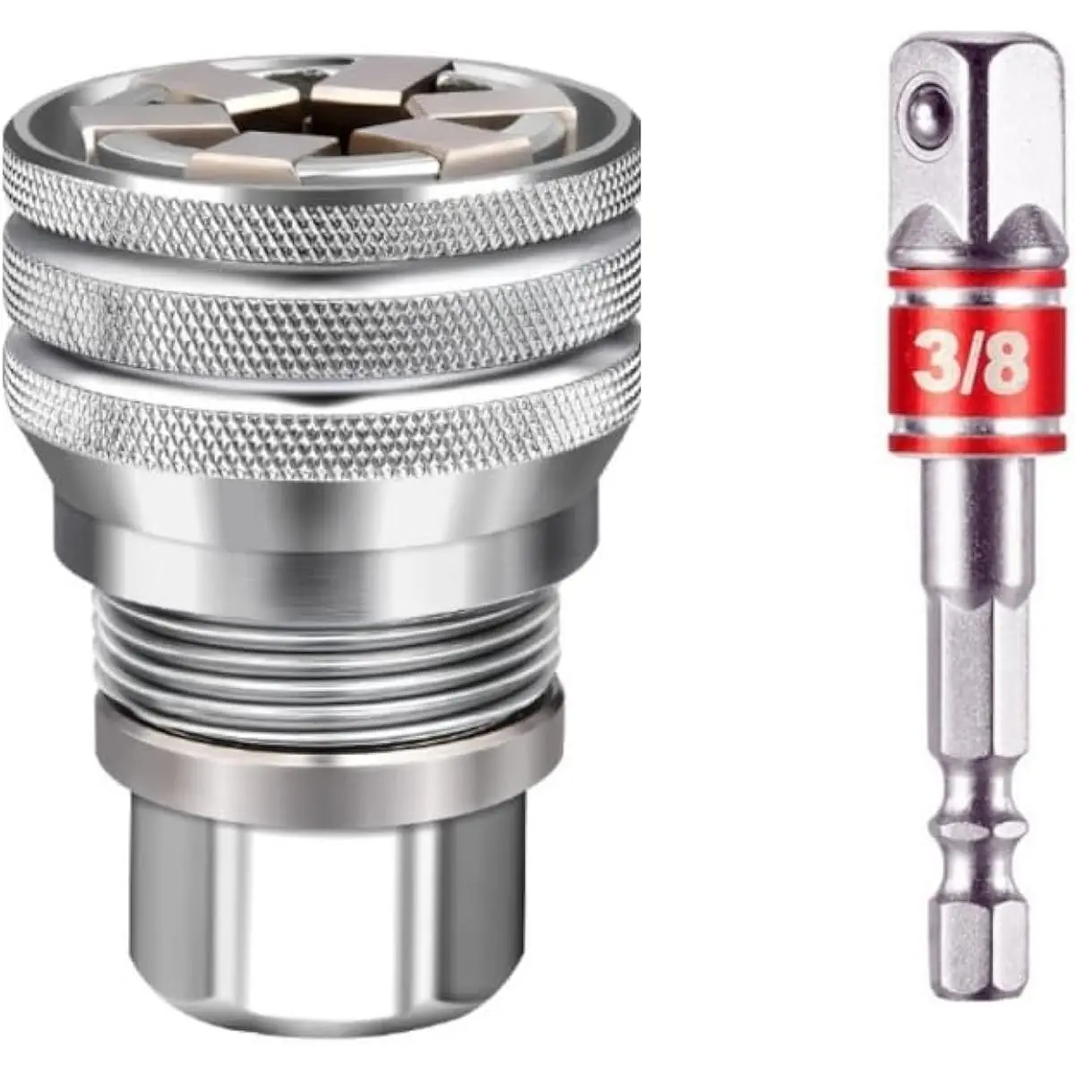 Multifunctional Universal Adjustable Socket Wrench Tool with Adapter, 10-19mm & 3/8"-3/4" Sizes, Updated Sleeve for 3/8" Drive Ratchet Torque Wrench, Power Drill & Car Repair Tools, Multifunctional Socket Wrench