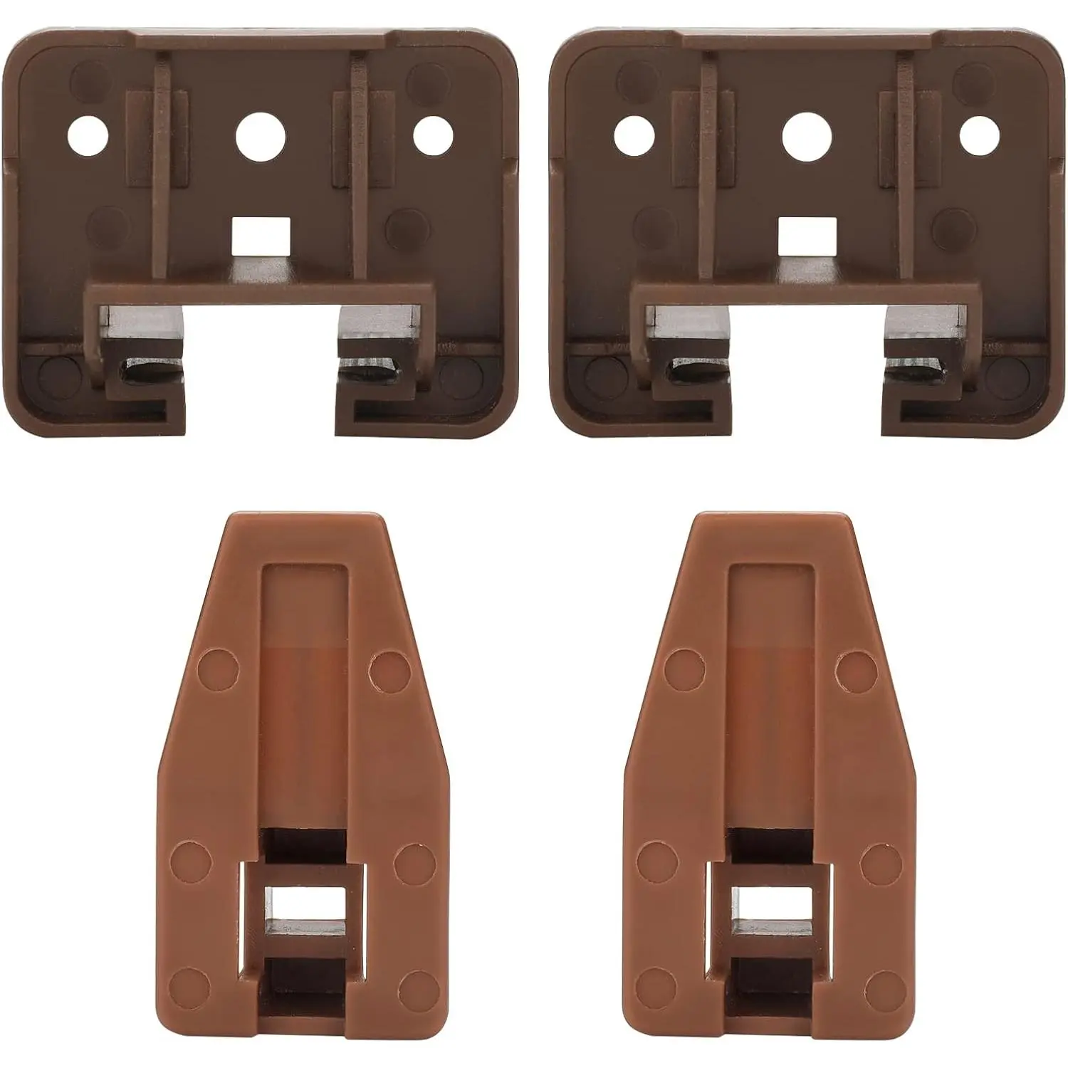 DGSL01 Plastic Drawer Slides and Guides, 2 Pack Drawer Replacement Part for Center Mount Cabinet Rails Plastic Guides for Dresser