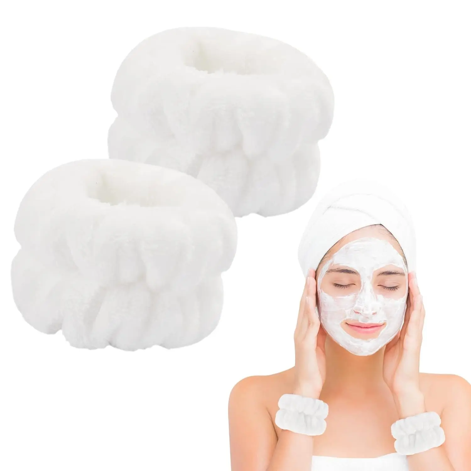 Microfiber Wrist Towel Set, Ideal for Facial, Arm, and Body Cleansing, Perfect for Spa Use, Durable and Soft Material