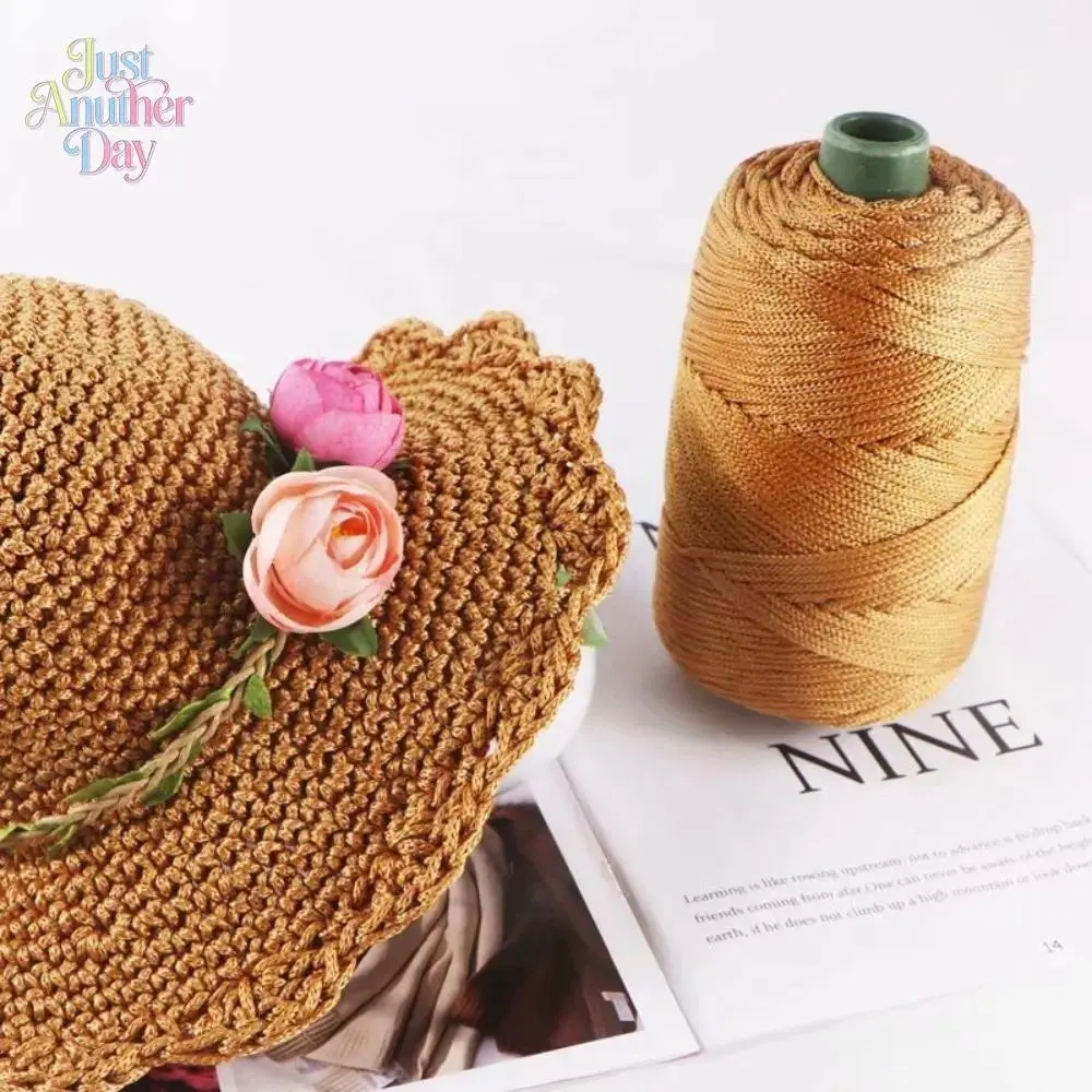 Colorful Ice Silk Crochet Thread - Adults' DIY Handmade Yarn Crochet Supplies, Auspicious Fashion Accessory Craft Spool for Cute Hat Storage, Casual Glamorous Romantic Styles