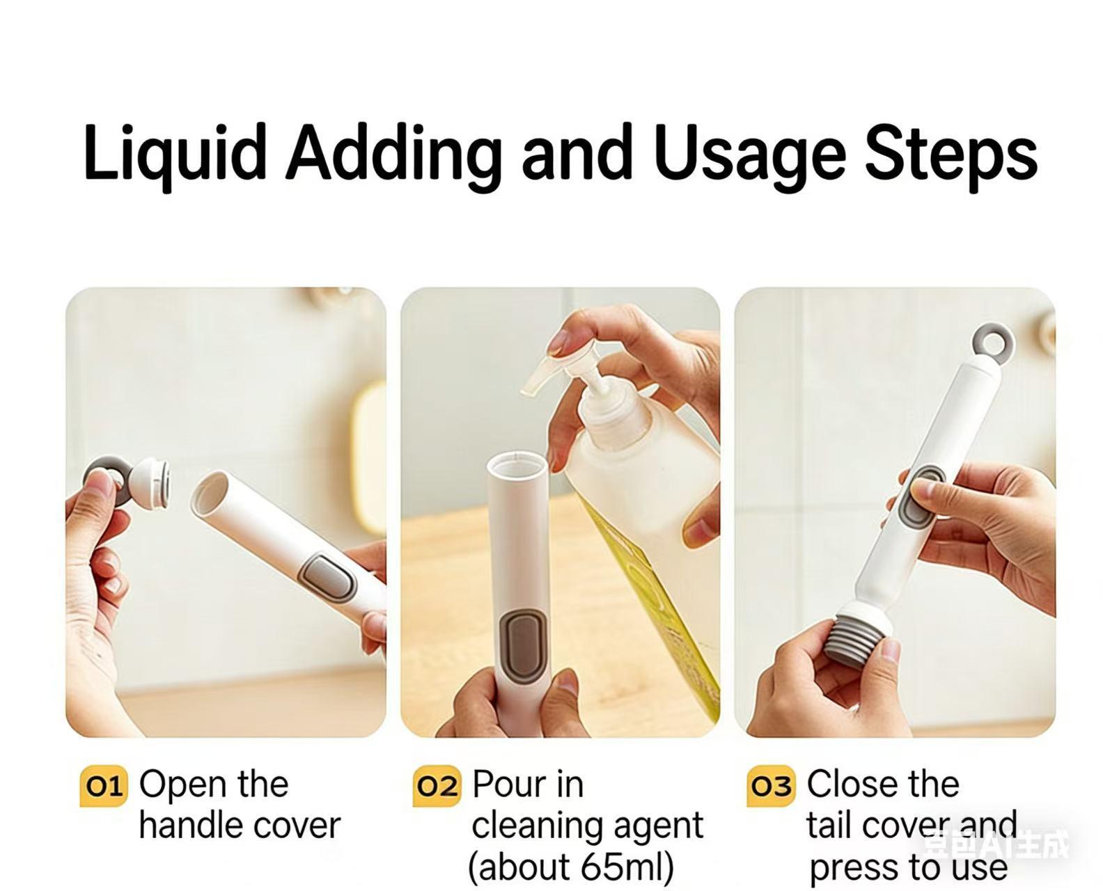 Multifunctional dishwashing brush, kitchen cleaning, convenient and practical gadget, suitable for kitchen cleaning, range hoods, cookware, and sinks