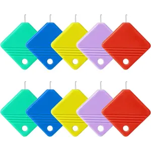 10 PCS Automatic Square Plastic Needle Threaders, Self Threading Sewing Tool Fits All Needle Sizes, Compatible with Sewing Machine, Ideal for Embroidery Floss, Hand Sewing, Cross-Stitch Craft