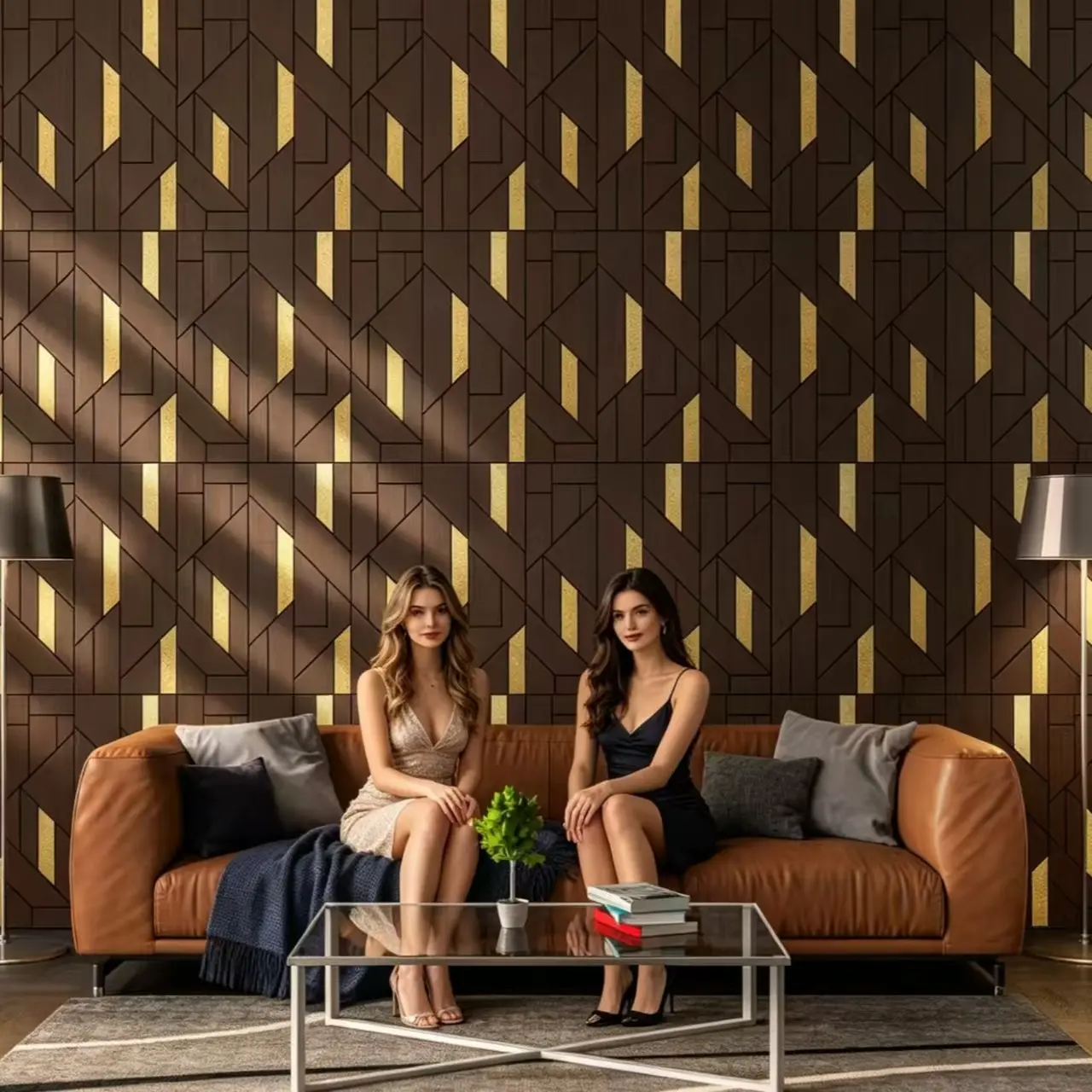 10Pcs Luxury Geometric Self-Adhesive Wall Tiles, Waterproof & Moistureproof Peel and Stick Backsplash Tiles, Removable & Cuttable for Kitchen, Bathroom, Living Room, Bedroom, Wall Renovation