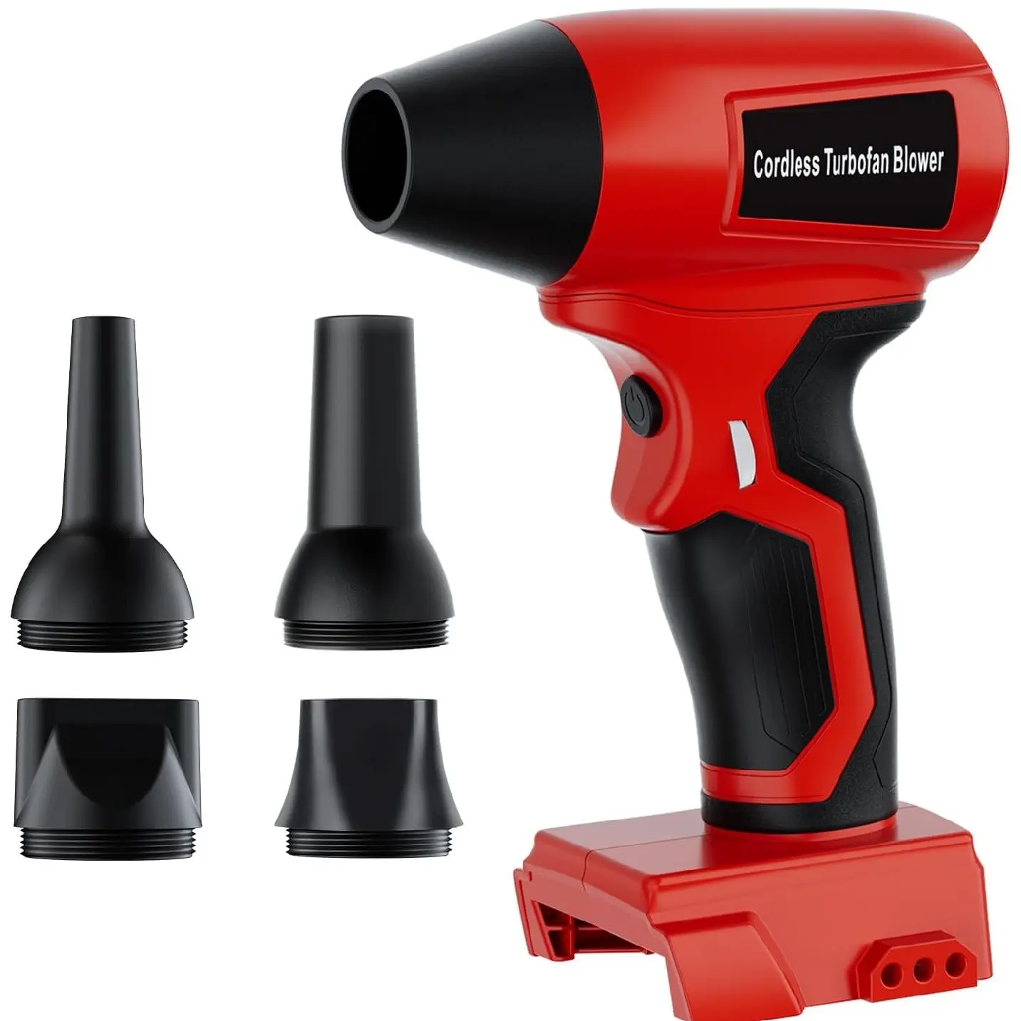 【DealsforYouDays】 Cordless Dust Blower Compatible with Milwaukee M18 18V Battery, Cordless Handheld Blower Handhled Leaf Blower Electric Compressed Air Duster Turbo Jet Fan with Nozzles for Blowing Leaves and Dust（battery-free）