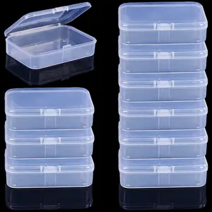 10Pcs Clear Plastic Snaps Closed Playing Card Boxes Poker Gaming Card Deck Storage Organizer Holder for Trading Bank Business Card