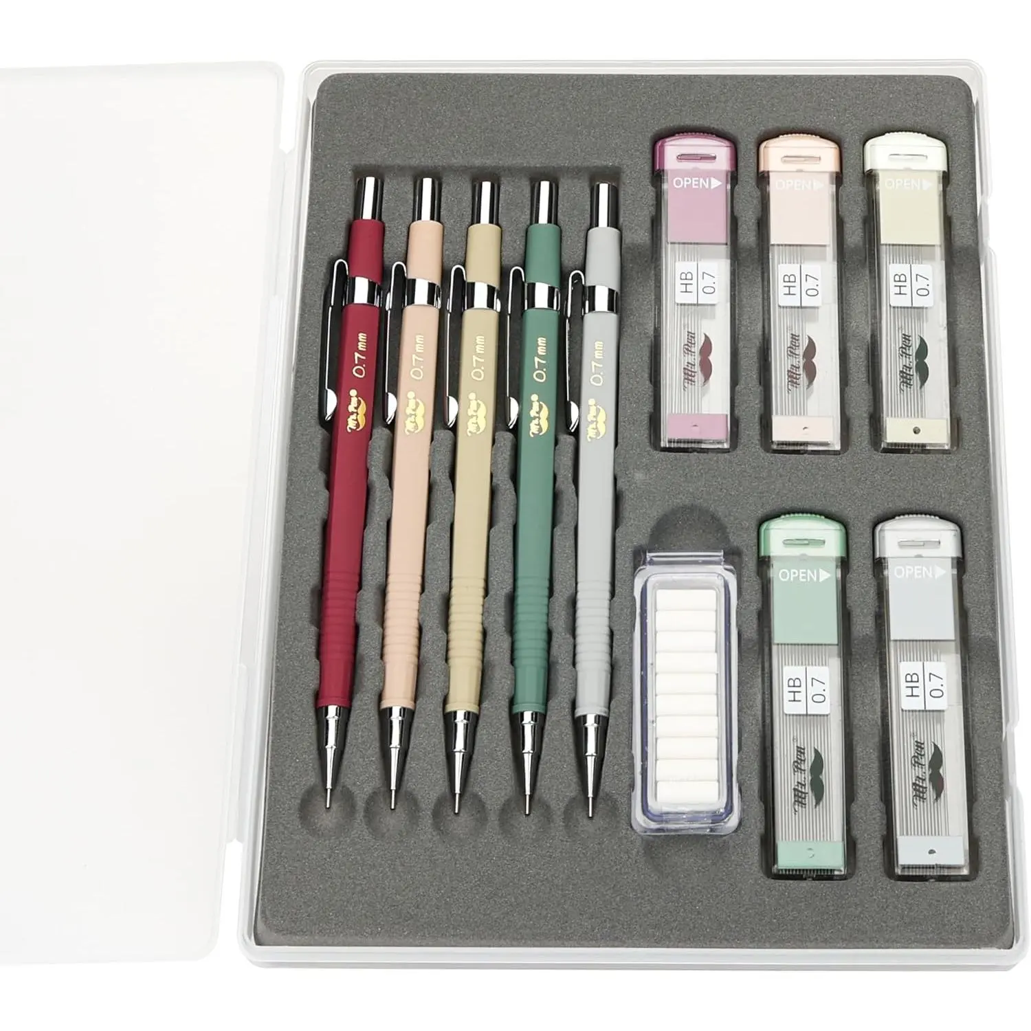 - Mechanical cil Set with Lead and Eraser Refills, 5 Pack | 0.7mm, Sketching cils, Drafting cil, Drawing Mechanical cils