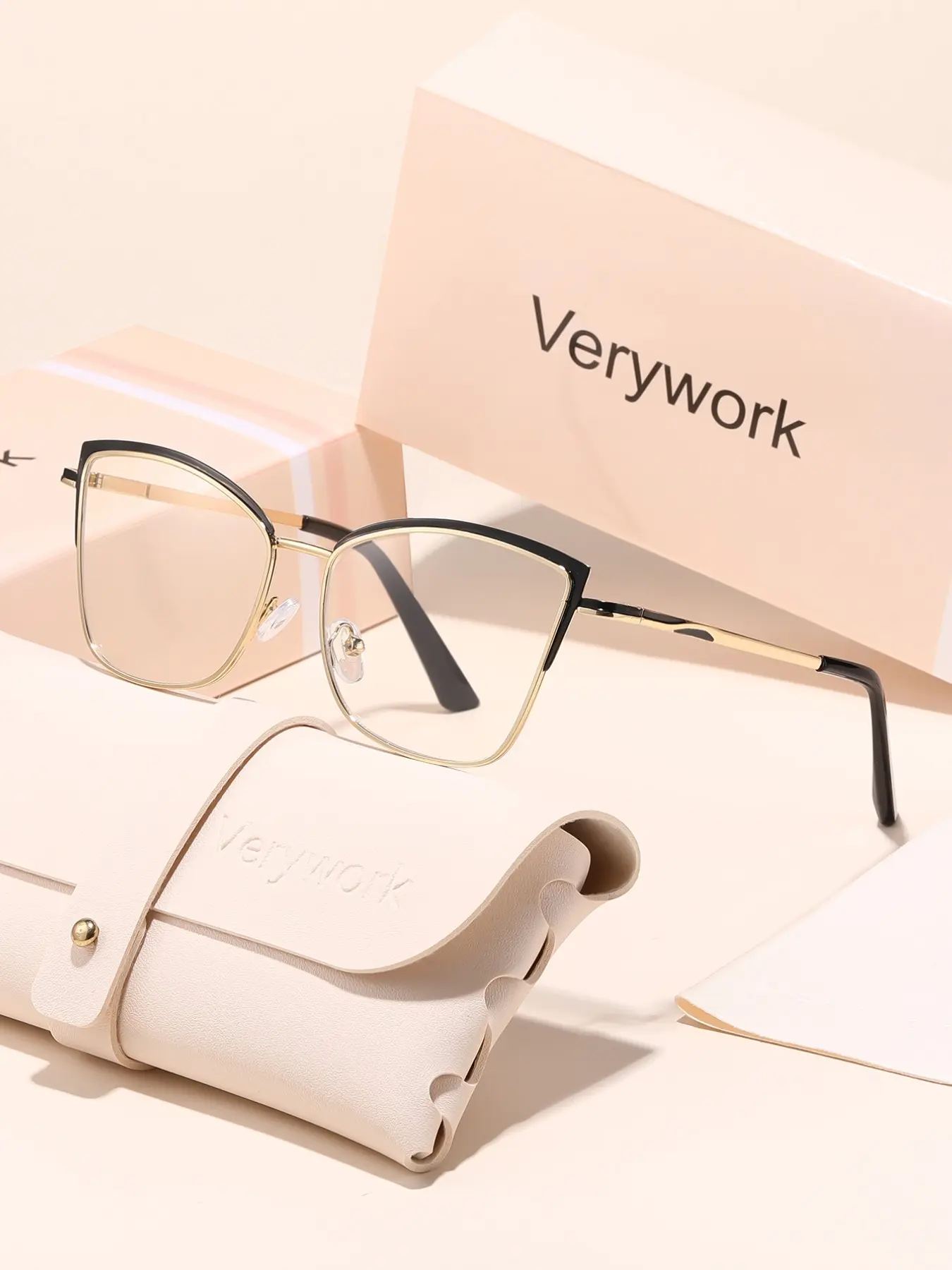 Classic Cat Eye Sunglasses for Women, Elegant Brand Design, Includes Storage and Cleaning Cloth, Perfect for Outdoor Activities, Street Style, Office Wear