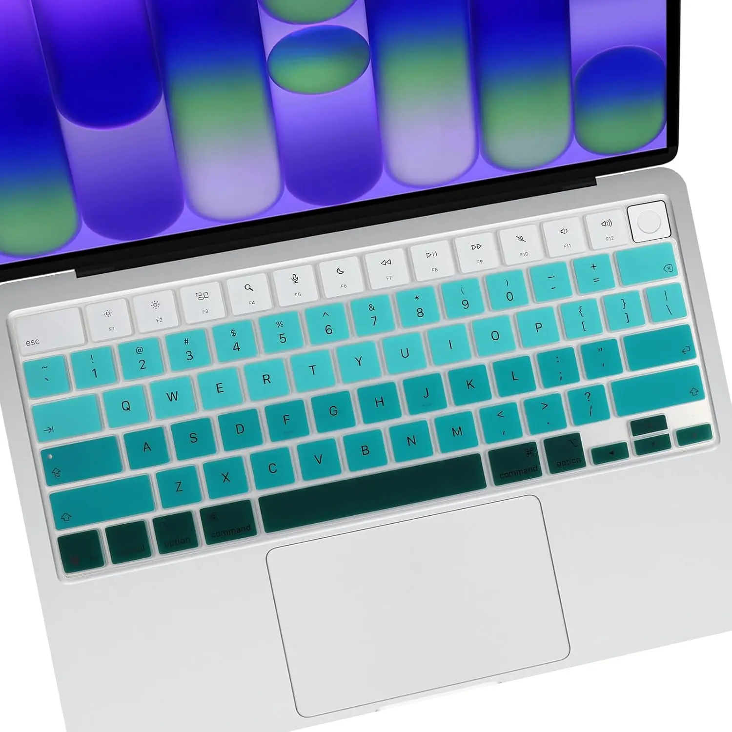 Keyboard Cover for 2026 MacBook Neo 13-inch A3404 (A18 Pro) & MacBook Air 13"/15" and MacBook Pro 14"/16" (M5 Chip),   Keyboard Protector ,  ANSI Layout, Ombre Green