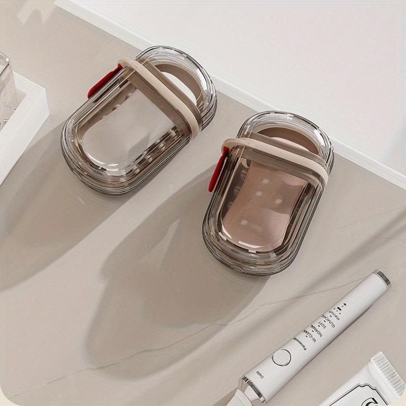 Travel Soap Dish Box, 1 Count Soap Bar Holder with Lid, Soap Bar Case, Soap Saver, Soap Storage Box for Home Bathroom & Travel, Bathroom Organization, Bathroom Supplies